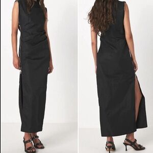 Alitas Nylon Zipper Maxi Dress